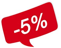 Скидка 5% на разовые работы